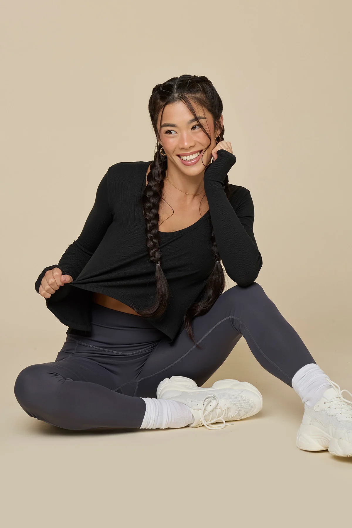 Go With The Flow Long Sleeve Top - Black 1 10953-go-with-the-flow-long-sleeve-top-black-1.webp