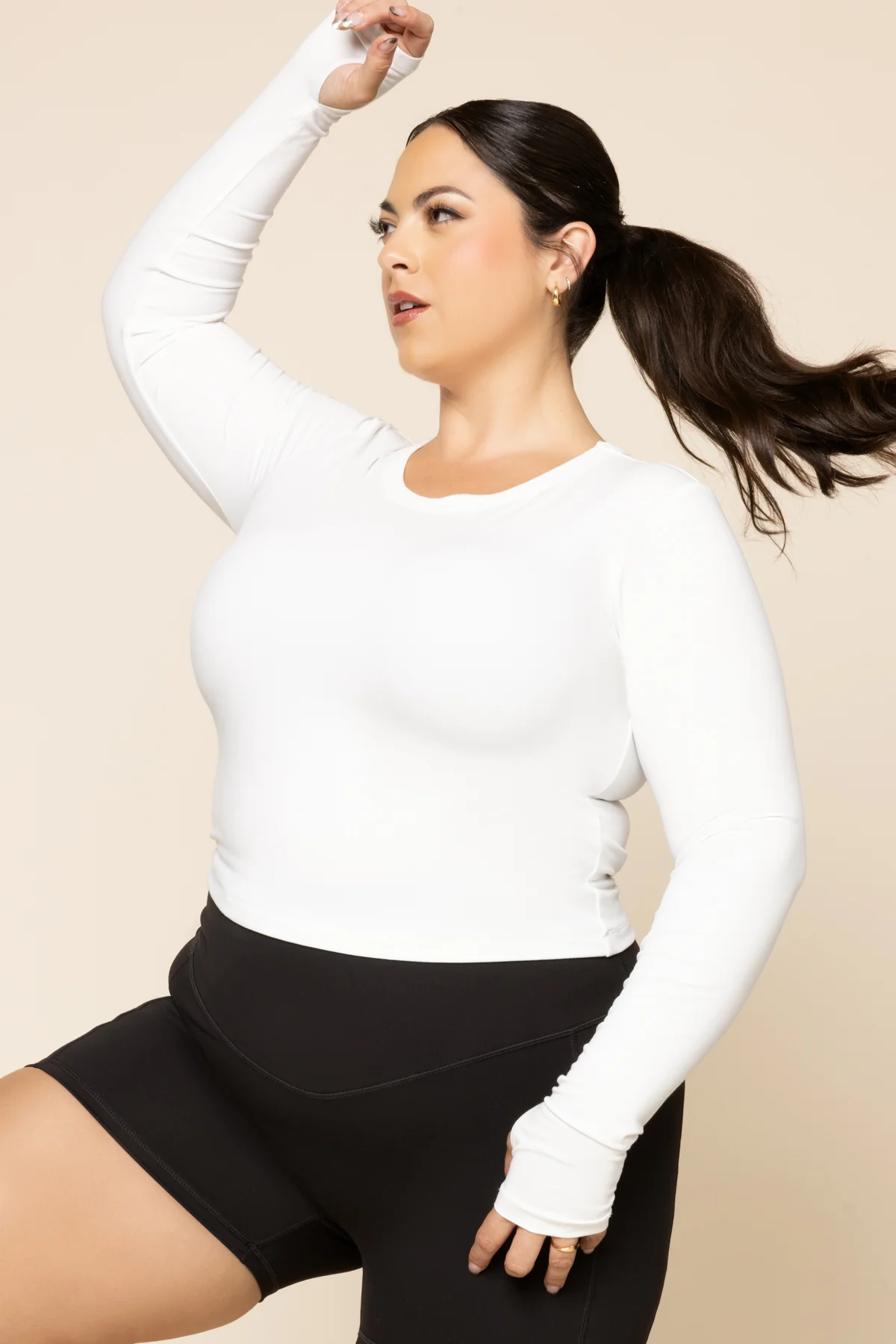 Call Me Baby Reversible Long Sleeve Top (Cropped) - White 1 11447-call-me-baby-reversible-long-sleeve-top-cropped-white-1.webp