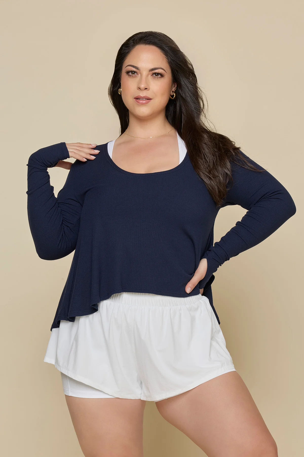 Go With The Flow Long Sleeve Top - Cosmic Navy 1 11890-go-with-the-flow-long-sleeve-top-cosmic-navy-1.webp