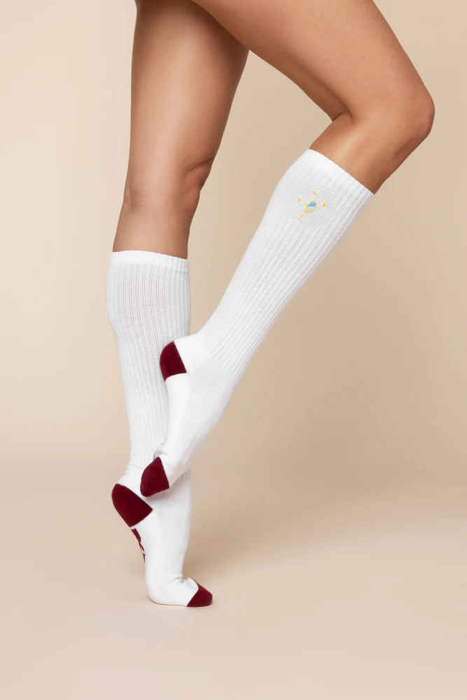 Knee High Socks - White/Crimson 1 131-knee-high-socks-white-crimson-1.webp