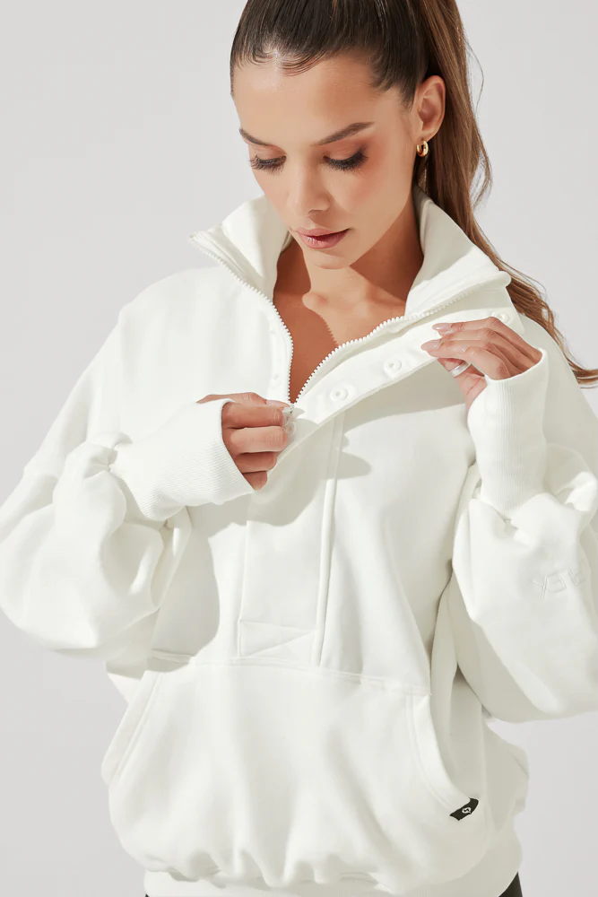 Ooey Gooey Half Zip Sweater - Almond Milk 1 2641-ooey-gooey-half-zip-sweater-almond-milk-1.webp