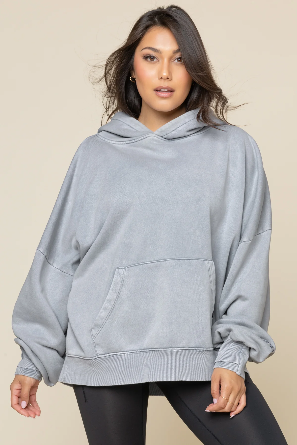 Boxy Boyfriend Hoodie - Vintage Blue Mist