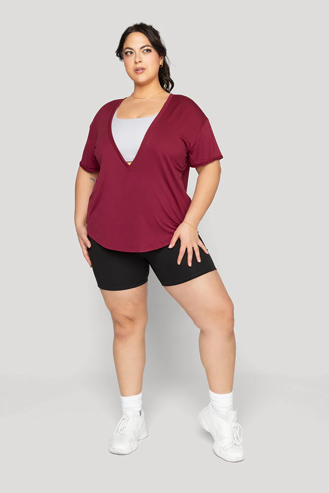 Reversible Deep V Tee - Sangria 1 5146-reversible-deep-v-tee-sangria-1.webp