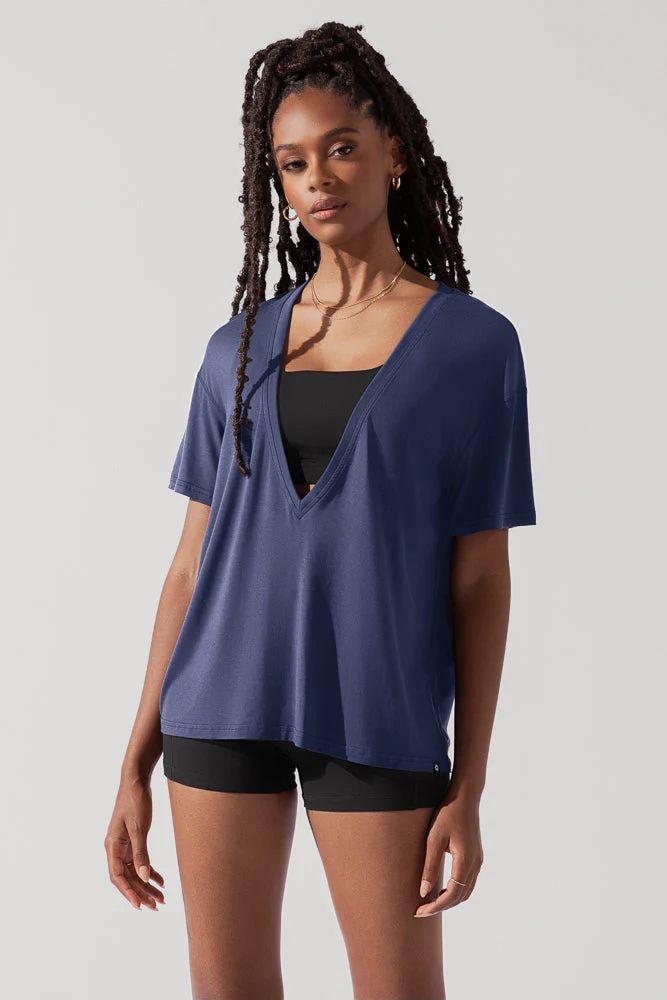 Daring Deep V Tee - Dark Navy 1 5788-daring-deep-v-tee-dark-navy-1.webp