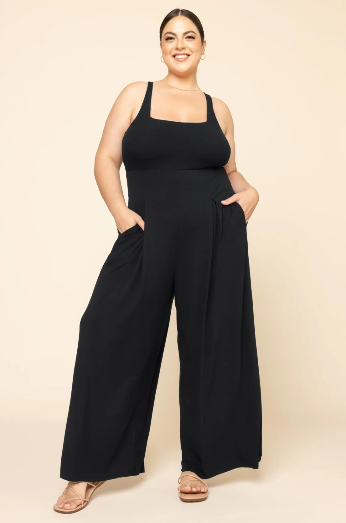 Go With The Flow Jumpsuit - Black