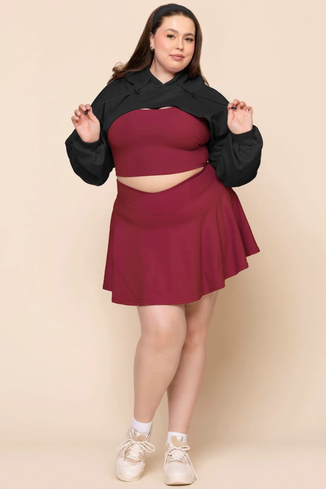 Crisscross Hourglass® Twirl Skort - Sangria